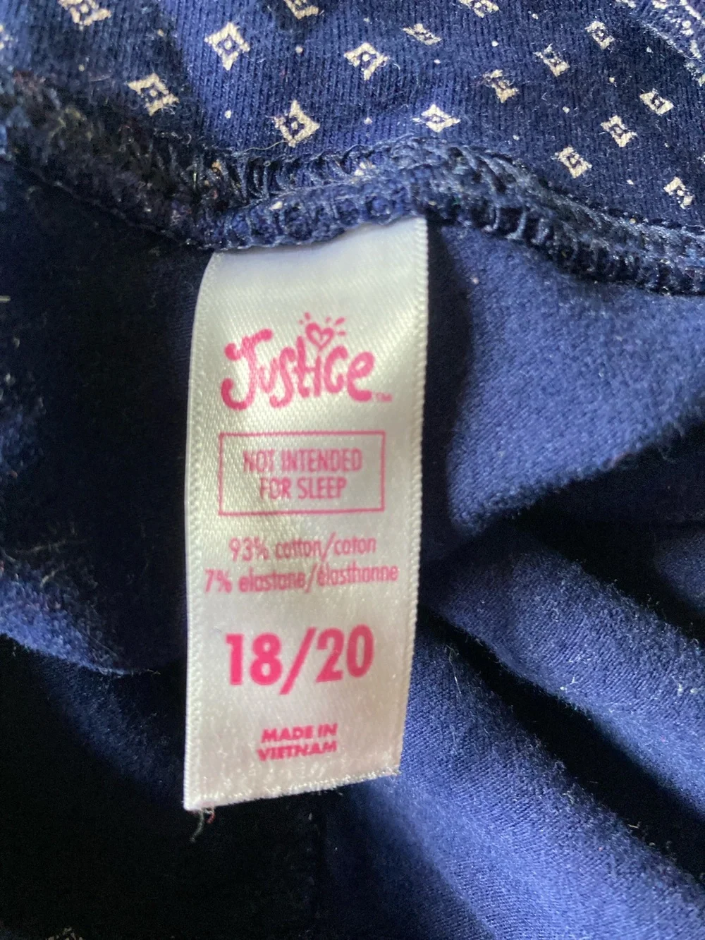 Justice Blue Bandana Print Leggings, 18/20
